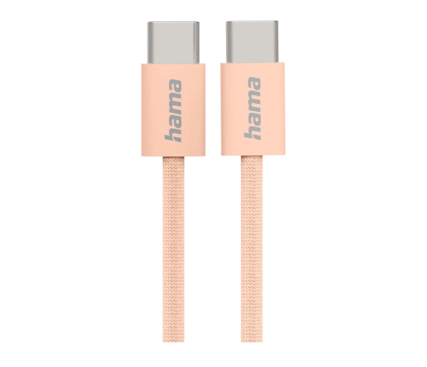 Hama Kabel ładujący USB-C-USB-C nylonowy 1m orange - 1331325 - zdjęcie